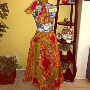 Maxi skirt and headscarf